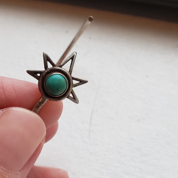 Avrocomy sterling silver and turquoise sun cuff - Picture 1 of 6